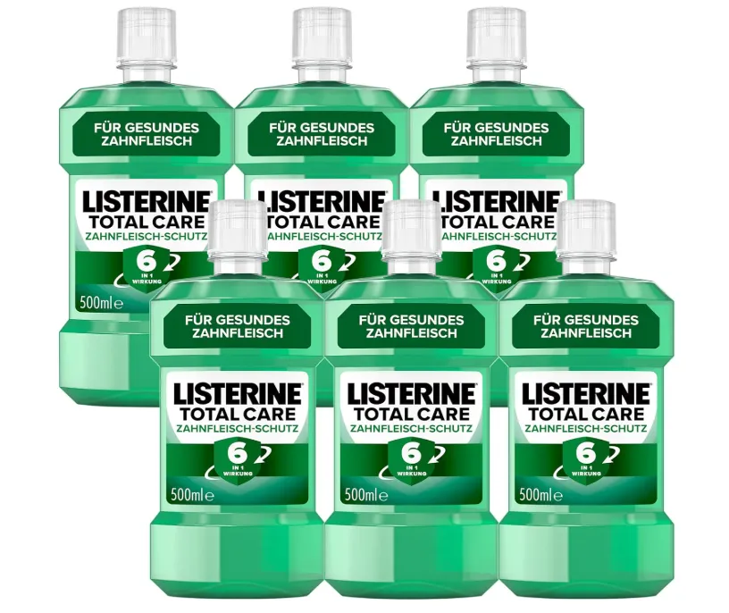 LISTERINE Total Care Zahnfleisch-Schutz 6 in 1 Wirkung (6x500ml) ab 16,58 € inkl. Prime-Versand (statt 28,99 €)