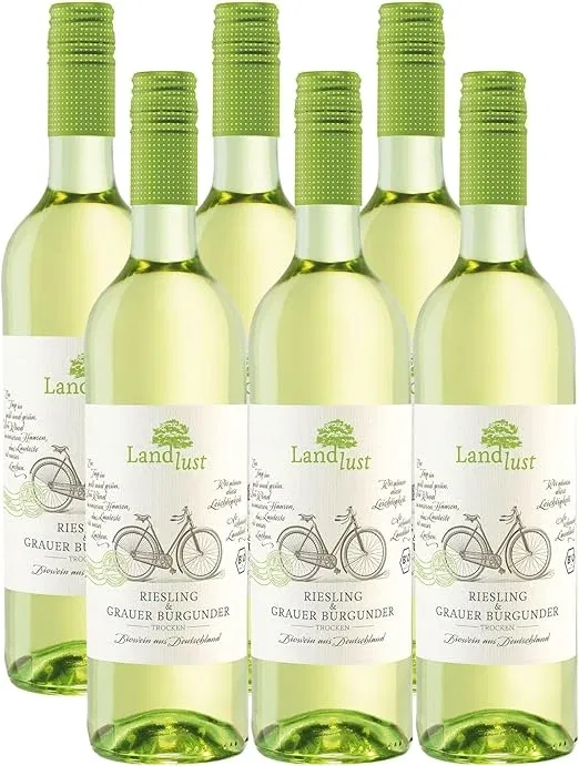 Landlust Bio Weißwein Riesling & Grauburgunder trocken 6er Pack (6x750ml) ab 20,69 € inkl. Prime-Versand
