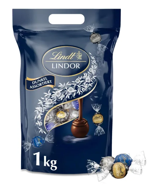 Lindt LINDOR Schokoladen Kugeln Dunkle Mischung (1kg ca. 80 Kugeln) ab 27,54 € inkl. Prime-Versand (statt 39,98 €)