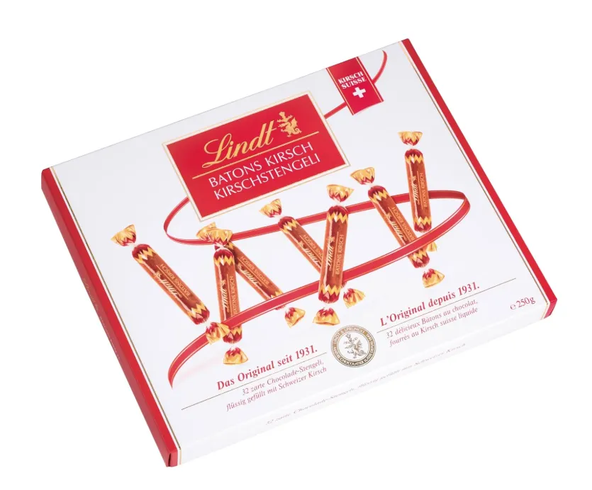 Lindt Schokolade Batons Kirschstengeli (250g) ab 13,58 € inkl. Prime-Versand (statt 24,20 €)