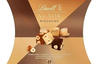 Lindt Schokolade NUXOR Kissenpackung Mischung (206g) - Cremige Gianduja Schokoladen-Würfel in drei Sorten