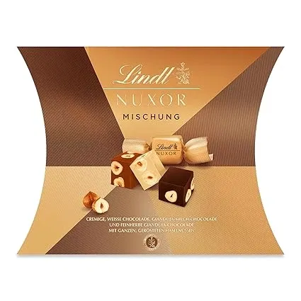 Lindt Schokolade NUXOR Kissenpackung Mischung (206g  Cremige Gianduja Schokoladen-Würfel in drei Sorten) ab 10,16 € inkl. Prime-Versand (statt 14,25 €)