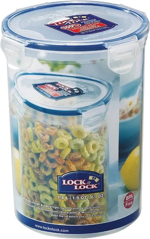 LocknLock PP Classic Frischhaltedose Rund 1 Ø 14 2 x 18 6 cm 100 % luft- und wasserdicht (1.8l) für 1,99 € inkl. Prime-Versand (statt 7,00 €)