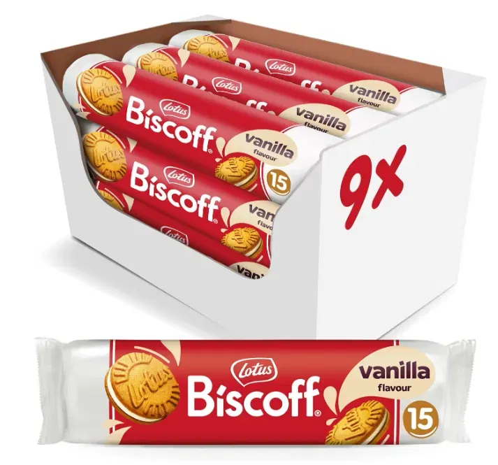 Lotus Biscoff Sandwich Doppelkekse Vanillecreme Fuellung Einzigartiger knuspriger Geschmack Vegan Kein Zusatz Schnäppchen, Deals Und Rabattcodes Des Tages - Lotus Biscoff Sandwich Doppelkekse Mit Vanillecreme Füllung
