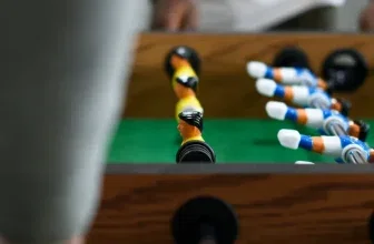 MUWO Mondial Indoor Faltbarer Tischkicker Schwarz