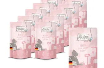MjAMjAM Quetschie Kitten saftiges Hühnchen mit Lachsöl (12x125g Premium Nassfutter für Katzen) ab 13,93 € inkl. Prime-Versand (statt 20,99 €)