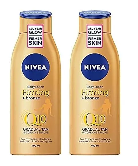 NIVEA Q10 Kräftigende Bodylotion mit Bronzeffekt (2x400ml) für 9,34 € inkl. Prime-Versand (statt 11,90 €)