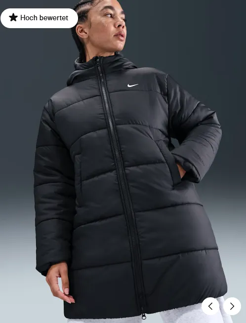 Schnäppchen, Deals und Rabattcodes des Tages - Nike Sportswear Classic lockerer Therma-FIT Parka mit Kapuze Damen