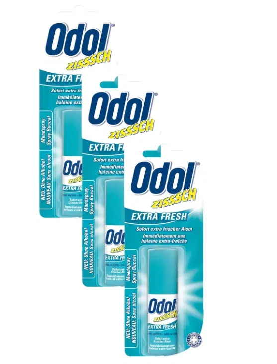Odol Mundspray Extra Fresh (3x15ml) ab 5,36 € inkl. Prime-Versand (statt 7,95 €)