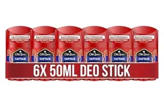 Old Spice Captain Deostick für Männer (6x50ml) für 14,99 € inkl. Prime-Versand (statt 19,74 €)
