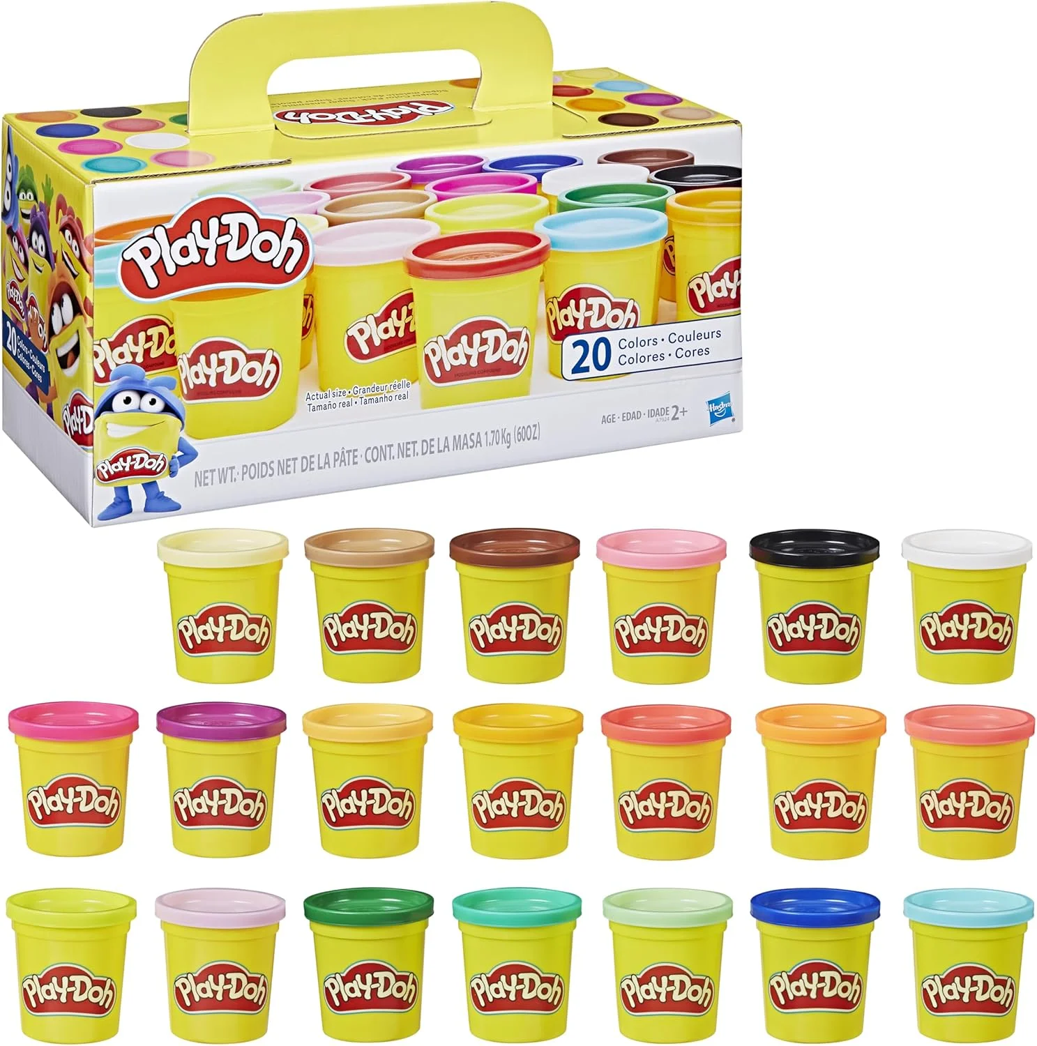 Hasbro Play-Doh A7924EUC Super Farbenset 20er Pack Knete