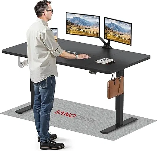 SANODESK elektrisch Höhenverstellbarer Schreibtisch 160×60 cm– ergonomischer Standing Desk mit Memory-Funktion für 104,49 € inkl. Versand (statt 160,00 €)
