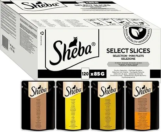 Sheba Selection Katzen Nassfutter im Portionsbeutel 120er Pack (120x85g) ab 32,26 € inkl. Prime-Versand