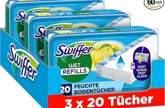 Swiffer Bodenwischer Nachfüllpackung Feuchte Bodentücher mit Citrusfrische-Duft (60 Stück) für 13,99 € inkl. Prime-Versand (statt 22,00 €)