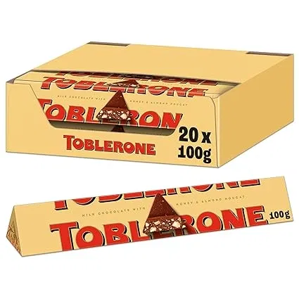 Toblerone – Schweizer Milchschokolade mit Honig- und Mandelnougat (20x100g) für 28,18 € inkl. Prime-Versand (statt 55,80 €)