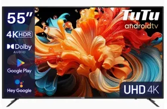 TuTu Android Smart TV LED 4K UHD 55 Zoll/140cm Rahmenlos Design (TUS55UD1A) für 247,00 € inkl. Versand (statt 359,00 €)