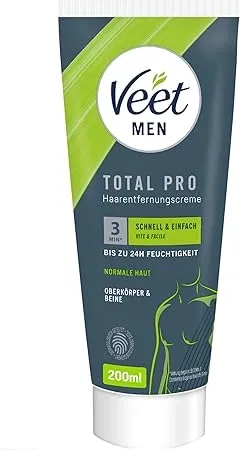 Veet Men Haarentfernungscreme für Oberkörper & Beine (200ml – Tube & Spatel) ab 5,76 € inkl. Prime-Versand (statt 9,49 €)