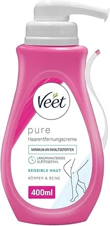 Veet PURE Haarentfernungscreme – Haarentfernung für Körper & Beine – (400ml) ab 7,36 € inkl. Prime-Versand (statt 13,99 €)