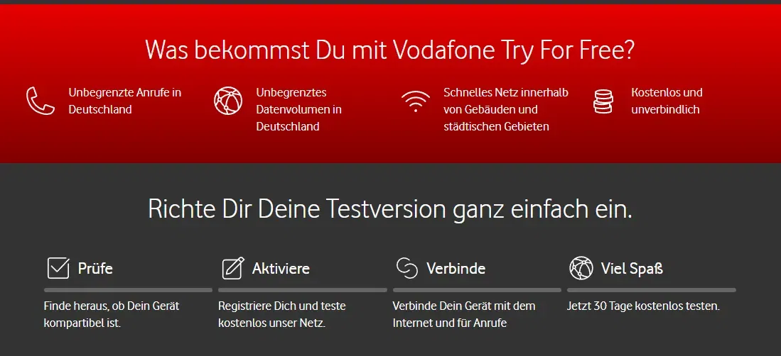 Schnäppchen, Deals Und Rabattcodes Des Tages - Vodafone Try For Free