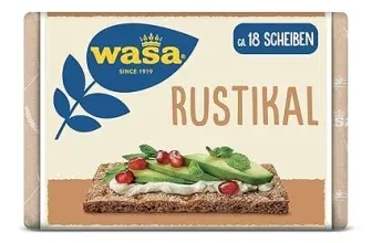 Wasa Rustikal knusprig-rustikales Roggen-Knäckebrot 12er Pack (12x275g) ab 14,15 € inkl. Prime-Versand