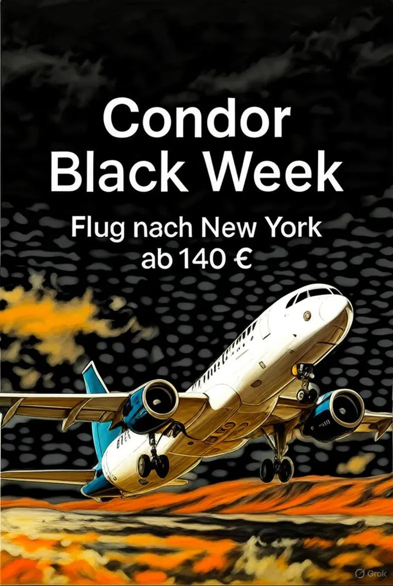 Condor Black Week Angebot: Günstig in die Welt abheben z.b.: Hamburg > New York ab 140€