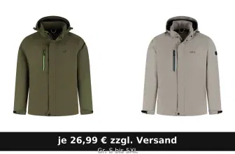 Kjelvik Raoul Herren Jacke (2 Farben, Gr. S bis 5XL) für 31,98 € inkl. Versand