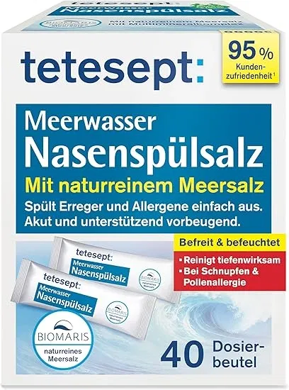 tetesept Meerwasser Nasenspülsalz 40 Beutel ab 3,69 € inkl. Prime-Versand