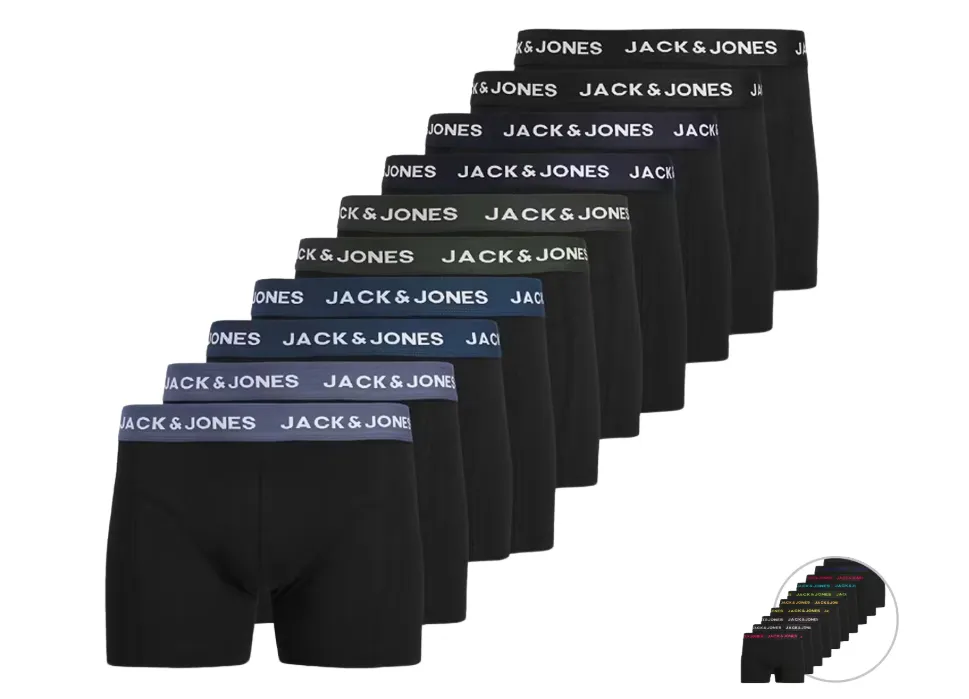 Jack & Jones Solid Trunks Herren (10er Pack) für 35,90 € inkl. Versand (statt 50,00 €)