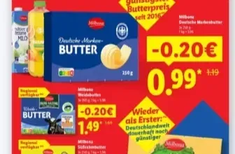 Lidl senkt Butterpreise – Markenbutter und vegane Alternativen ab 0,99 €