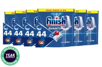 Schnäppchen, Deals und Rabattcodes des Tages: 6x Finish Quantum All-in-One Regular Spülmaschinentabs Angebote