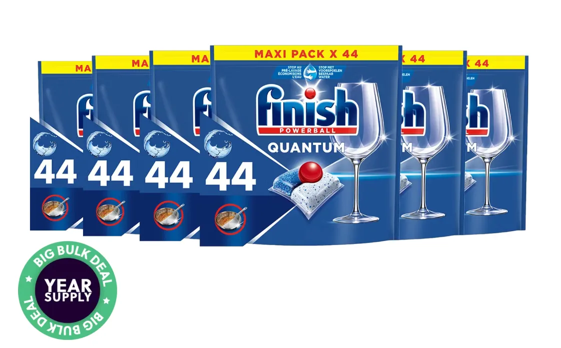 Finish Quantum All in One Regular Spülmaschinentabs (6 X 44 Tabs) für 38,90 € inkl. Versand (statt 65,00 €)