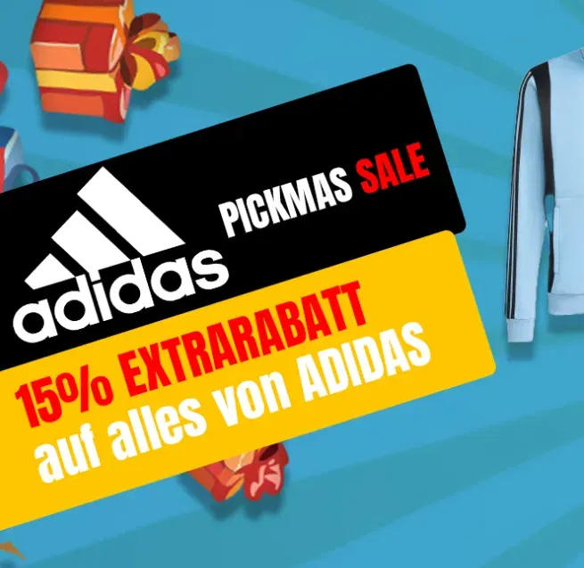 Adidas Pickmas Sale: 15 % Extra-Rabatt auf alles von Adidas – z. B. Techfit Funktionsshirt für 13,48 €