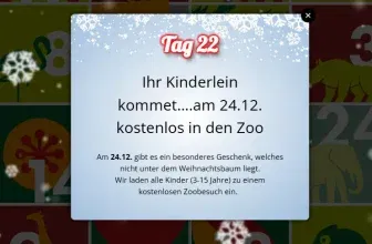 Freier Eintritt für Kinder (bis 15 Jahre) im Zoo Augsburg am 24. Dezember