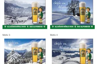 Kostenlose Grußkarten von Allgäuer Büble - Liebevoll gestaltete Designs