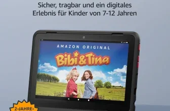 Amazon Fire HD 8 Kids Pro Tablet mit rotem Ständer und Garantie-Siegel