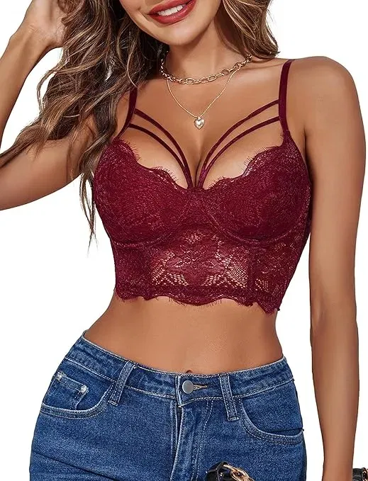 Avidlove Damen Spitzen Bustier (4 Farben, Gr. S bis XXL) für 8,99 € inkl. Prime-Versand