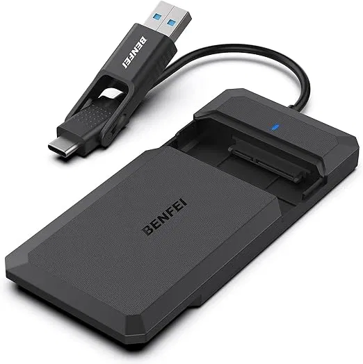 BENFEI Festplattengehäuse (2,5 Zoll USB C 3.2 Gen 2 / USB Typ-A auf SATA III) für 8,48 € inkl. Prime-Versand (statt 10,99 €)