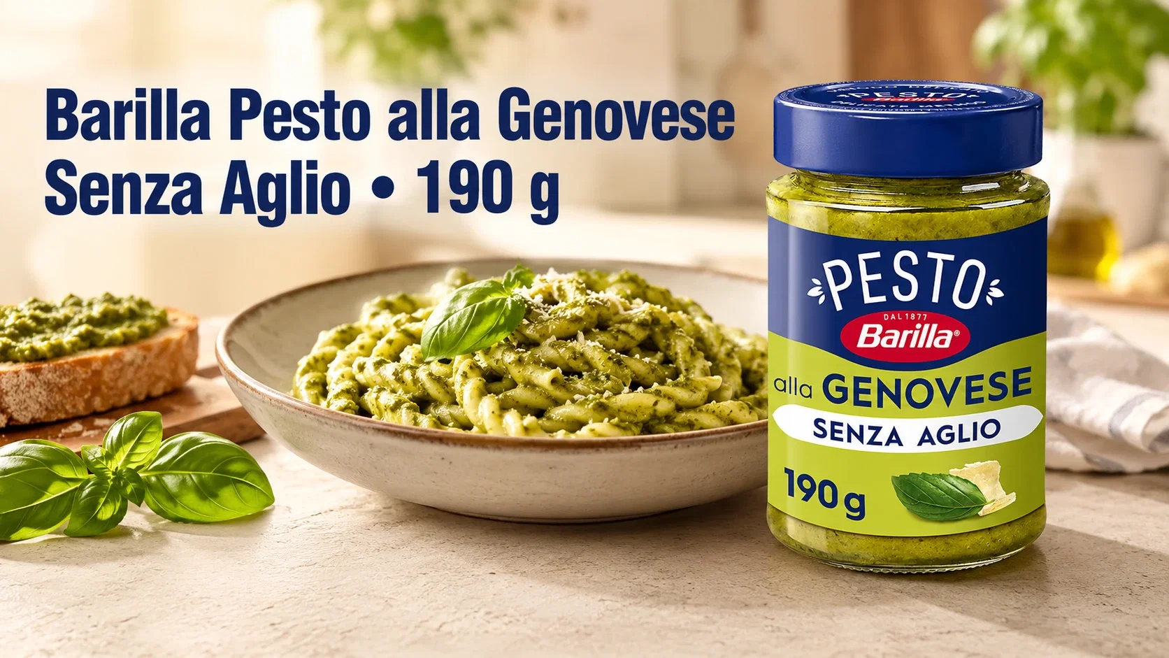 4x Barilla Pesto alla Genovese ohne Knoblauch (4x190g)