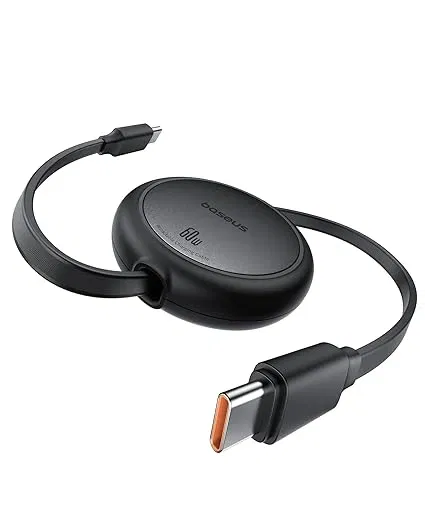 Baseus USB C auf USB C Kabel Rollbar 60W Mini Einziehbar (60 W, 1m) für 7,99 € inkl. Prime-Versand (statt 17,99 €)