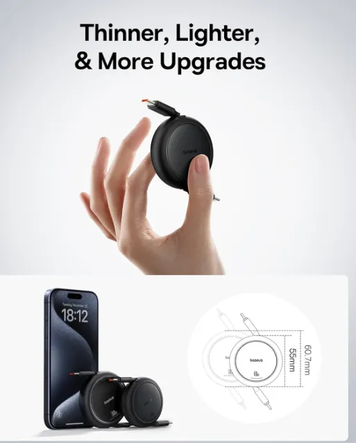 Schnäppchen, Deals Und Rabattcodes Des Tages - Baseus Usb-C Auf Usb-C Kabel Rollbar 60W 1M