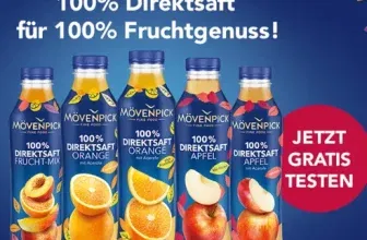 Mövenpick Direktsaft kostenlos testen dank Cashback