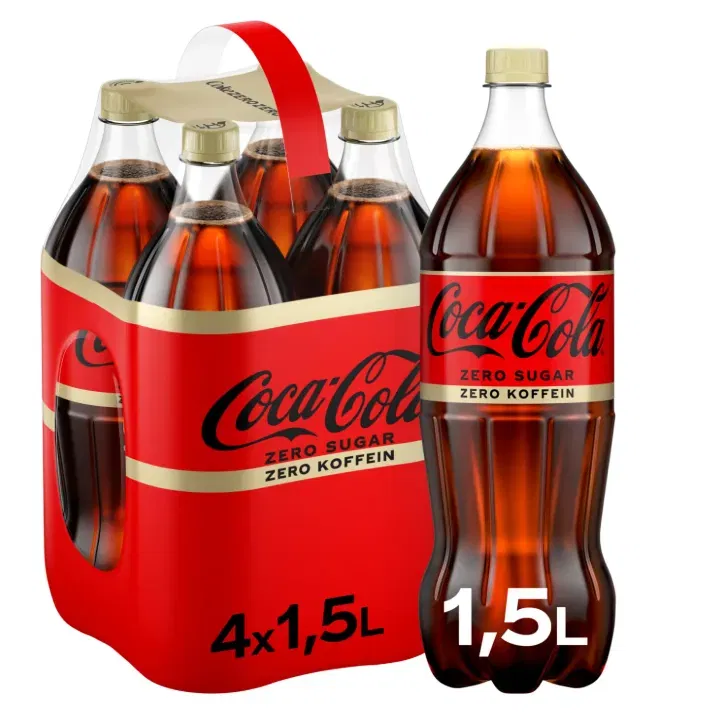 Coca-Cola Zero Sugar Zero Koffein (4x1500ml) ab 4,76 € inkl. Prime-Versand zzgl. Pfand (statt 7,56 €)
