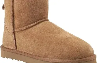 Schnäppchen, Deals und Rabattcodes des Tages: Damen Schneestiefel wasserdichte Leder Winterstiefel rutschfeste warme gefütterte Winterboots