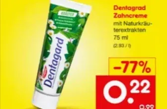 Dentagard Kräuter Zahnpasta 75ml für 0,22€ [NETTO MD]