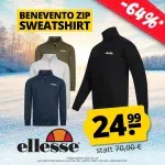 Ellesse Benevento Herren 1/4-Zip Sweatshirt (4 Farben, Gr. S Bis 2Xl) Für 29,94 € Inkl. Versand