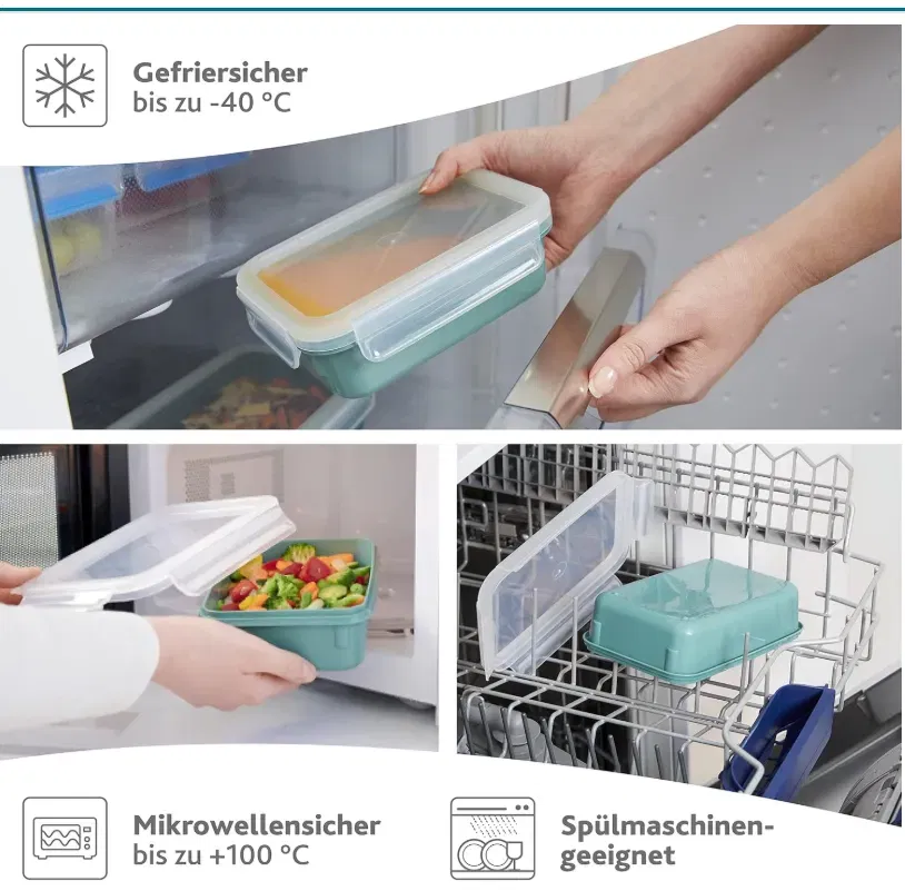 Emsa N10309 Clip Close Color Edition 4 teiliges Frischhaltedosenset 0 2 0 55 0 8 2 2 Liter auslauf Schnäppchen, Deals Und Rabattcodes Des Tages - Emsa N10309 Clip Close Color Edition 4-Teiliges Frischhaltedosenset