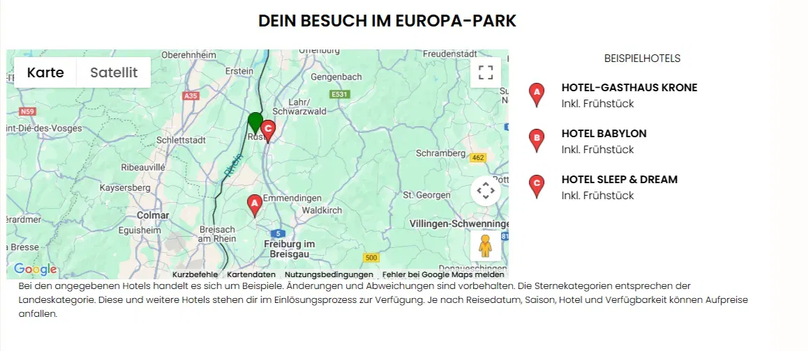 Europa Park Gutschein Hotel Tickets fuer 2 Personen 12 15 2025 11 10 AM Schnäppchen, Deals Und Rabattcodes Des Tages - Europa-Park Gutschein Hotel Tickets Für 2 Personen