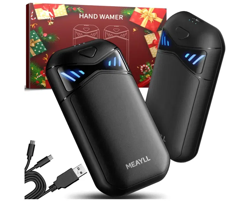 Handwärmer Wiederaufladbar Magnetischer Taschenwärmer mit LED Anzeige (2er Pack) für 10,95 € inkl. Prime-Versand (statt 16,99 €)