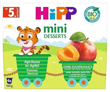 HiPP Bio Mini Dessert Aprikose in Apfel 6er Pack (6x4x100g) für 11,70 € inkl. Prime-Versand