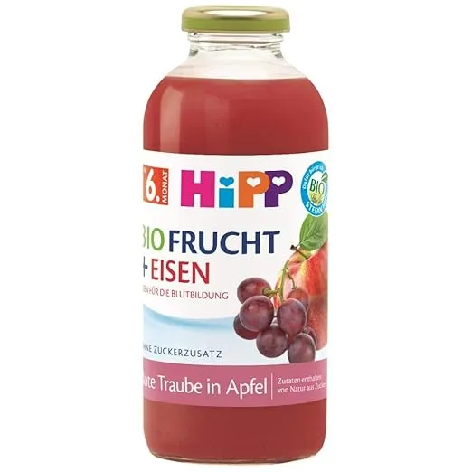 Hipp Bio Rote Apfel in Traube Fruchtsaft 6er Pack (6x500ml) ab 6,21 € inkl. Prime-Versand